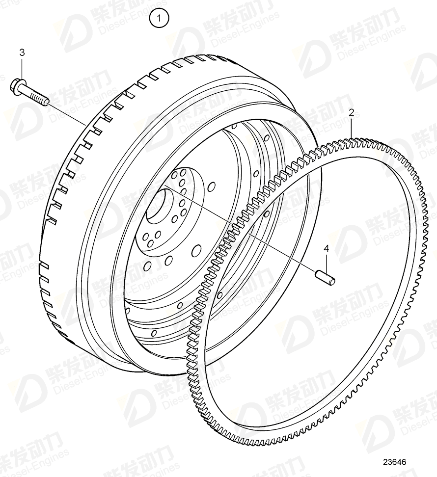 VOLVO Flywheel 21034598 Drawing